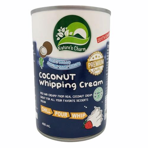 Coconut Whipping Cream 400ml (Natures Charm)