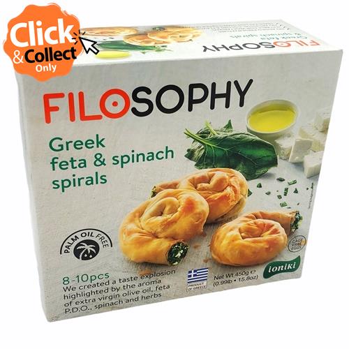 Filo Spirals Feta & Spinach (Filosophy) 500gm
