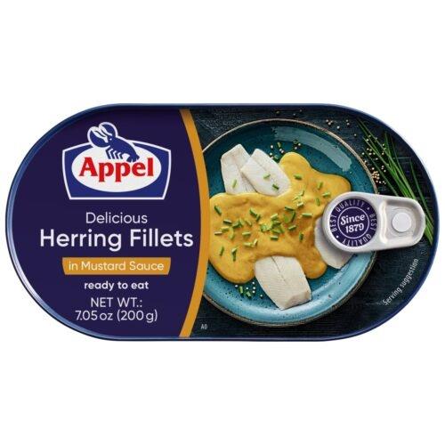 Herring Fillets Mustard Sauce (Appel) 200g