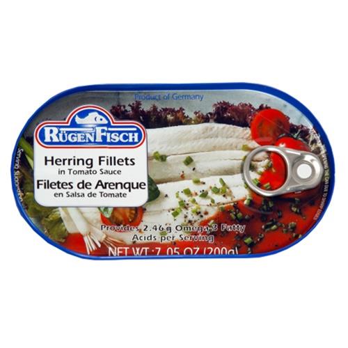 Herring Fillets Tomato Sauce (Rugen) 200g