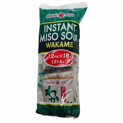 Miso Soup Instant Wakame (Hikari) 12x18g