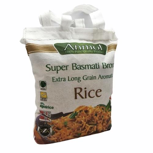 Rice Basmati Brown (Anmol) 1kg Cotton Bag