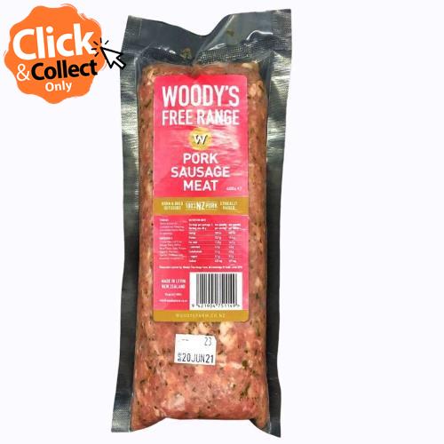 Sausage Meat Pure Pork (Woodys) 400g